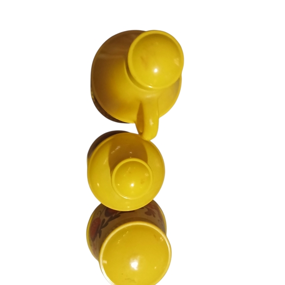 Vintage 1970s Avon Yellow Ceramic Canister Set - Picture 2 of 5